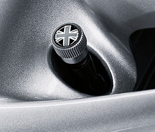 NEW GENUINE MINI BLACK JACK VALVE LOGO STEM CAPS SET FITS FOR ALL MINI 36122182347 - Image 3