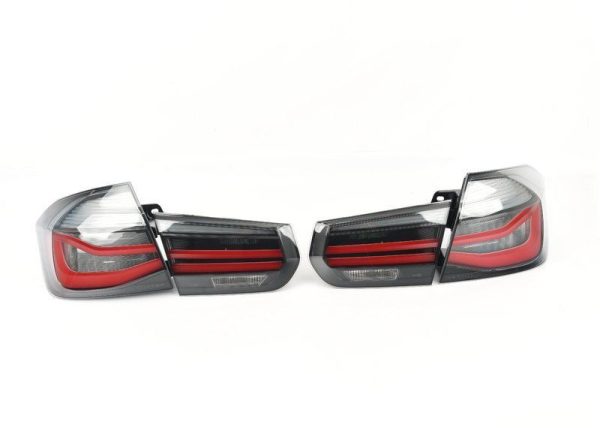 NEW OEM BMW 3 F30 FACELIFT LIMITED LED M PERFORMANCE BLACK LINE EURO TAIL LIGHTS 63212450105