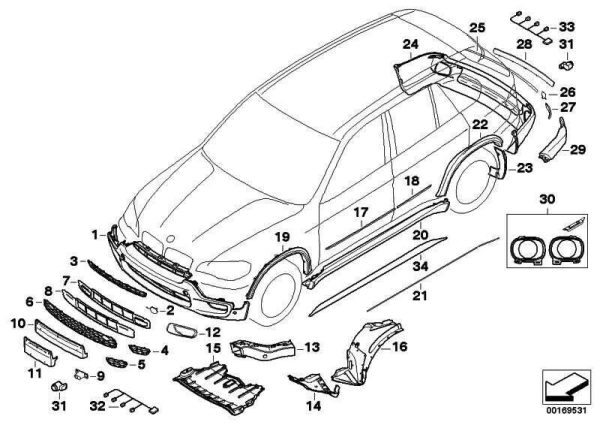 BMW NEW GENUINE X5 E70 M SPORT PACKAGE SIDE SKIRT TRIM SILL N/S LEFT 51778037289 - Image 2