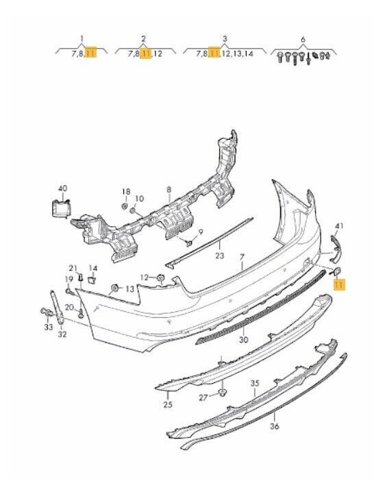 NEW GENUINE AUDI A4 B9 16- S-LINE REAR BUMPER TOW HOOK COVER CAP PRIMED 8W5807441AGRU - Image 2