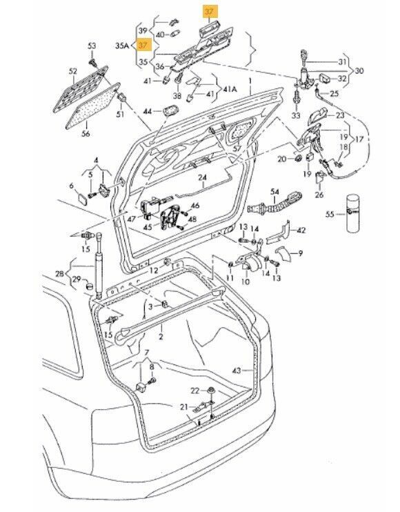NEW GENUINE AUDI A4 01-09 A8 03-10 TAILGATE TRUNK HANDLE PUSH BUTTON 8E0827566 - Image 2