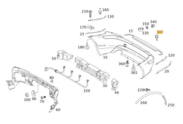 NEW GENUINE MERCEDES BENZ SLK 55 AMG R171 REAR BUMPER TOW HOOK EYE COVER CAP A1718850523 - Image 2