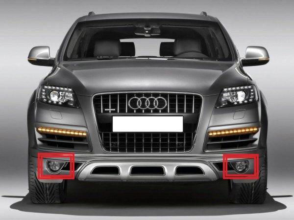 NEW GENUINE AUDI Q7 07-09 O/S RIGHT N/S LEFT BUMPER GRILL FOG LIGHT SURROUND SET 4L0807490 + 4L0807489 - Image 2