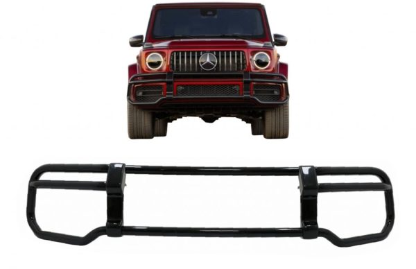 BullBar Guard suitable for Mercedes G-Class Facelift W463 W464 G63 (2018-up) Stainless Steel Piano Black - Image 10