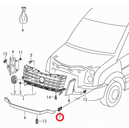 NEW GENUINE VOLKSWAGEN VW CRAFTER HEADLIGHT TRIM CLIPS RIGHT O/S 2E0853734 - Image 2