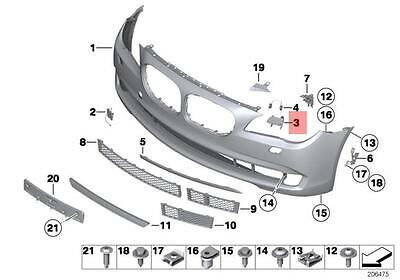 NEW GENUINE BMW 7 F01 F02 O/S RIGHT HEADLIGHT WASHER JET COVER CAP 51117210882 - Image 3
