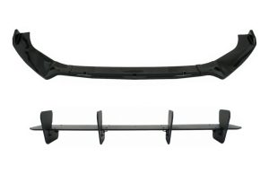 Front Bumper Lip Extension Spoiler with Rear Bumper Extension Splitter suitable for VW Golf 7.5 GTI (2017-2020) Black