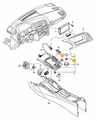 NEW GENUINE AUDI A4 ALLROAD A4 A5 Q5 VOLUME CONTROL ROTARY KNOB 8T0919070B - Image 2