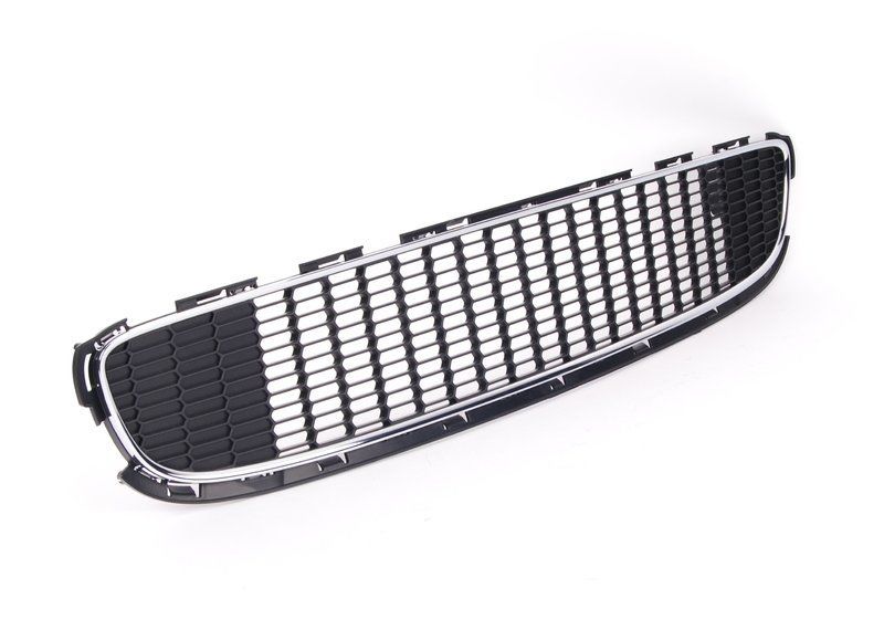 MINI NEW GENUINE R55 S R56 S R57 S FRONT BUMPER LOWER CENTER GRILL BLACK/CHROME 51112755465