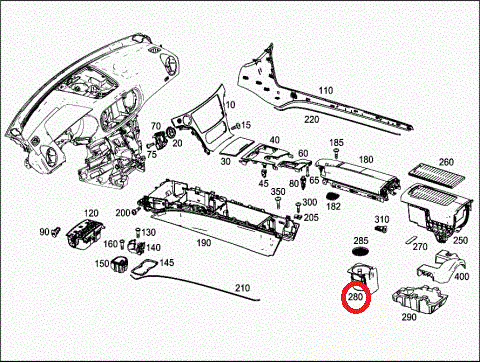 NEW GENUINE MERCEDES BENZ SL R231 CENTER CONSOLE STOWAGE COMPARTMENT CUP HOLDER A2318100113 - Image 2