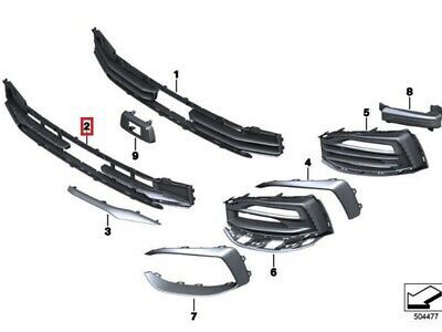 NEW GENUINE BMW 1 SERIES F40 FRONT BUMPER LOWER CENTER GRILLE OPEN 51117462936 - Image 3