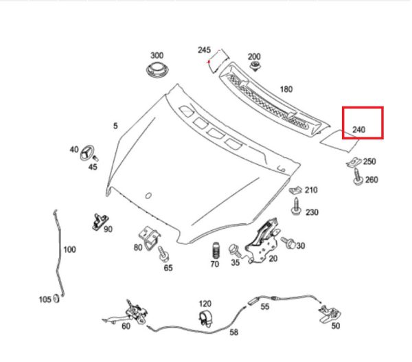 NEW GENUINE MERCEDES BENZ MB A CLASS W169 FRONT LEFT WATER DRAIN COVER A1698300175 - Image 2