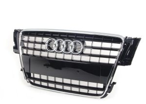 NEW GENUINE AUDI A5 09-17 FRONT CENTER GRILL W/ BADGE GLOSS BLACK 8T0853651ET94