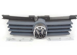 NEW GENUINE VOLKSWAGEN VW BORA FRONT GRILLE ASSEMBLY PRIMED WITH CHROME TRIM 1J5853651LGRU