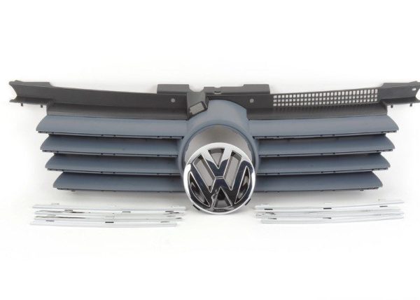 NEW GENUINE VOLKSWAGEN VW BORA FRONT GRILLE ASSEMBLY PRIMED WITH CHROME TRIM 1J5853651LGRU