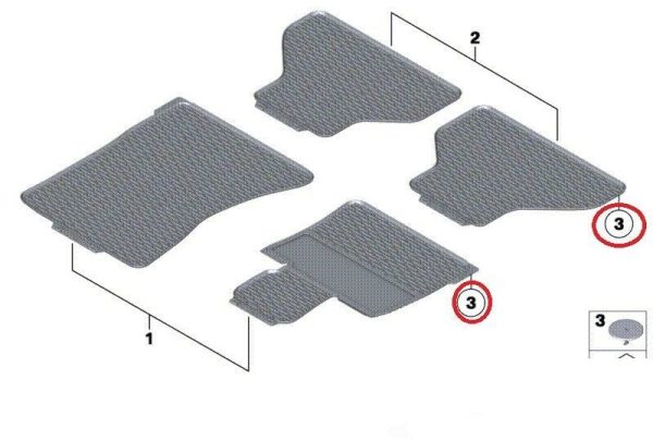NEW GENUINE BMW AND MINI FLOOR MATS HOOK AND LOOP ELEMENT WITH SCREW THREAD 1PC 51479171368 - Image 2