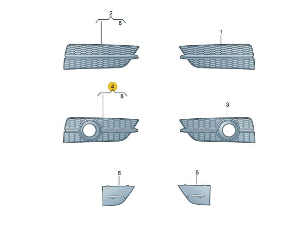 NEW GENUINE AUDI S7 FRONT BUMPER LOWER RIGHT O/S AIR GUIDE GRILLE 4G8807648J9B9 - Image 2
