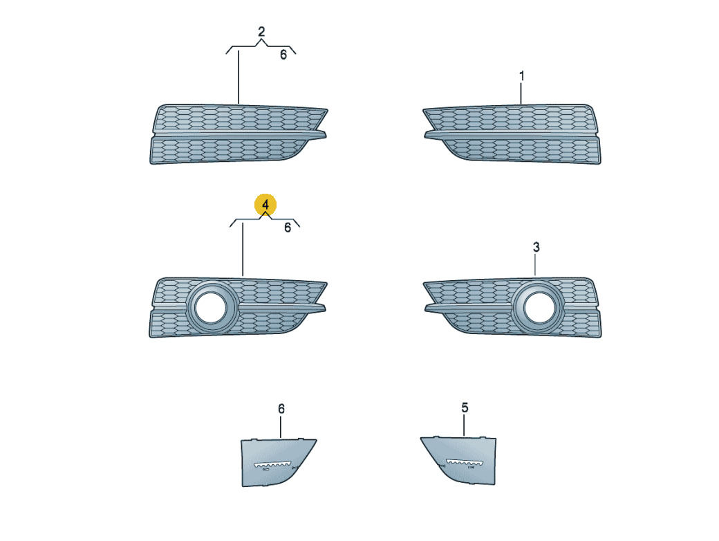 NEW GENUINE AUDI S7 FRONT BUMPER LOWER RIGHT O/S AIR GUIDE GRILLE 4G8807648J9B9 - Image 2