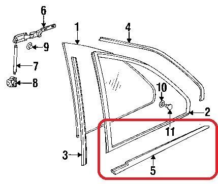BMW NEW GENUINE 3 SERIES E36 COUPE LOWER REAR WINDOW GASKET LEFT N/S 51368119963 - Image 2