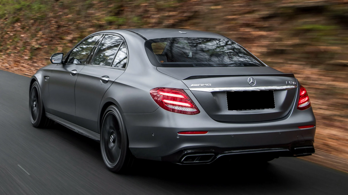 ANG E63 Style Black Matt Rear Trunk spoiler Lip For Mercedes W213