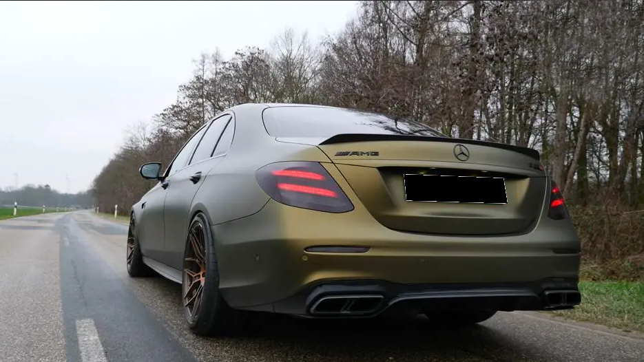 ANG E63 Style Black Matt Rear Trunk spoiler Lip For Mercedes W213 - Image 9