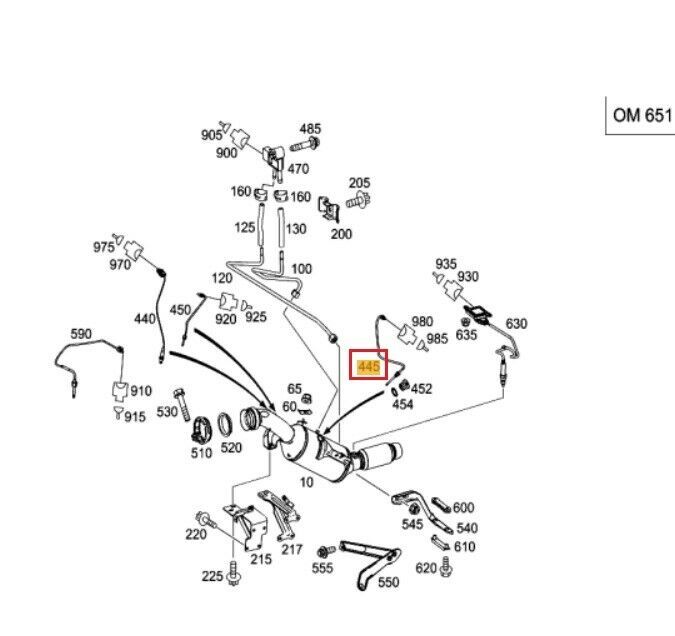 NEW GENUINE MERCEDES BENZ SPRINTER 906 OM651 EXHAUST GAS TEMPERATURE SENSOR A0009058804 - Image 2