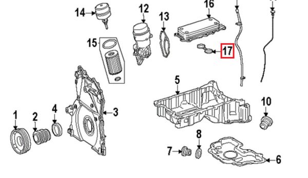 NEW GENUINE MERCEDES BENZ MB OM642 ENGINE OIL COOLER SEAL 1PCS A6421880580 - Image 2