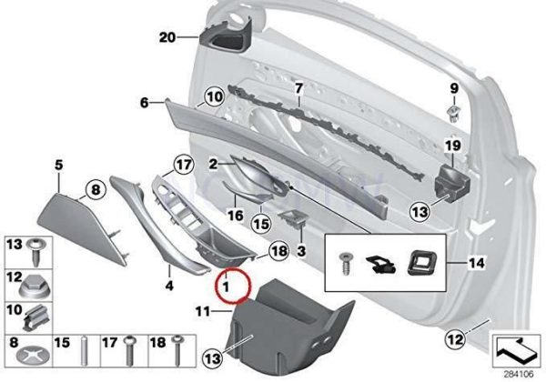 BMW NEW GENUINE 5 SERIES F10 F11 INTERIOR DOOR HANDLE LEFT BEIGE LHD 51417225867 - Image 2