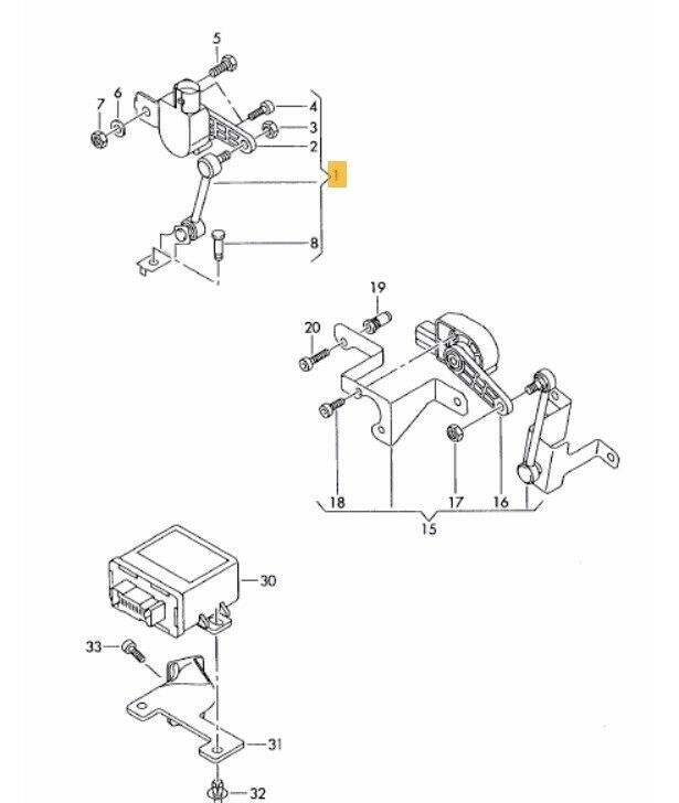 NEW GENUINE VW PASSAT B6 2005-2008 FRONT SELF HIGHT LEVELING SENSOR 3C0941274A - Image 2