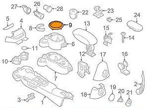 MINI NEW GENUINE COUNTRYMAN R60 PACEMAN R61 GEAR SHIFTER TRIM RING BLACK 51169810002 - Image 2