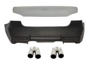 Rear Bumper suitable for BMW 3 Series E90 (2004-2011) M3 Design with Trunk spoiler and Exhaust Muffler Tips