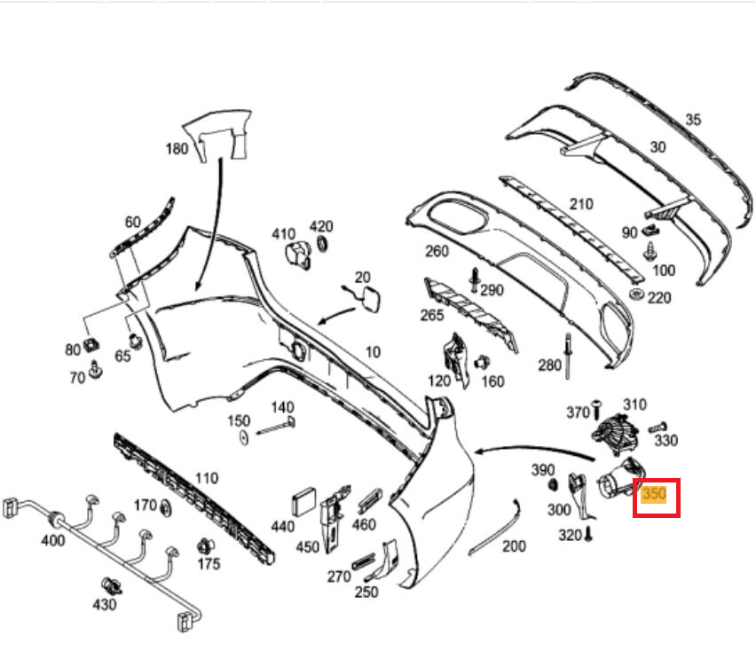 NEW GENUINE MERCEDES BENZ MB B CLASS W246 REAR LEFT TAIL PIPE COVER CHROME - Image 2