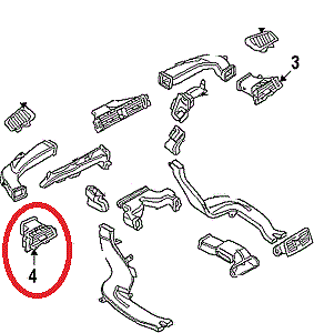 NEW GENUINE BMW 3 SERIES E90 E91 DASHBOARD FRESH AIR VENT LEFT N/S LHD 64229130459 - Image 2