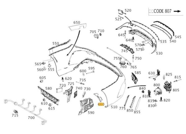 NEW GENUINE MERCEDES BENZ CLA 45 AMG WHEEL ARCH WIDENING COVER TRIM RIGHT O/S A1178800205 - Image 2