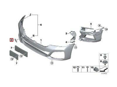 NEW GENUINE BMW 5 SERIES G30 M SPORT FRONT FLAP FOR TOWING EYE PRIMED 51119852446 - Image 2