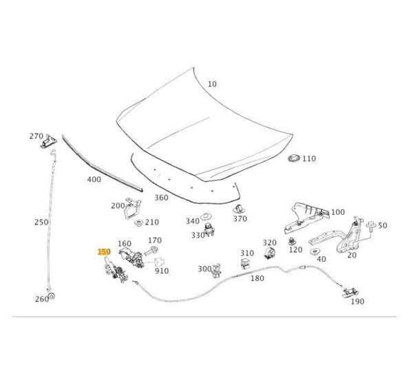 NEW GENUINE MERCEDES BENZ B CLASS W246 BONNET HOOD CATCH SWITCH A2468700558 - Image 2
