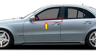 NEW GENUINE MERCEDES MB E W211 FRONT DOOR LEFT SIDE WINDOW MOLDING GLOSS BLACK A2116900380 - Image 2