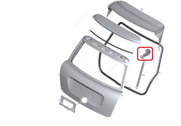 MINI NEW GENUINE COOPER R56 UPPER ROOF TRUNK HINGE RIGHT O/S 41622754282 - Image 2