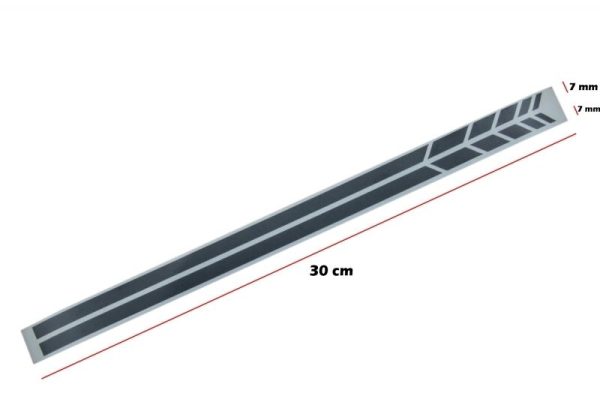 Set Sticker Side Decals & Upper Bonnet Roof Tailgate & Sticker Mirror Dark Grey suitable for MERCEDES C205 Coupe A205 Cabriolet (2014-2016) A45 Design Edition 1 - Image 7