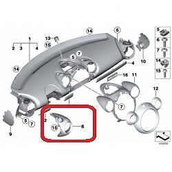 MINI NEW COUNTRYMAN R60 PACEMAN R61 AIR OUTLET COVER TRIM RIGHT BLACK CHROME O/S 51459810006 - Image 2