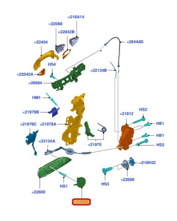 NEW GENUINE FORD FIESTA 08-12 FRONT DOOR INTERIOR DOOR HANDLE SCREW CAPS 2PCS 1550177 - Image 2