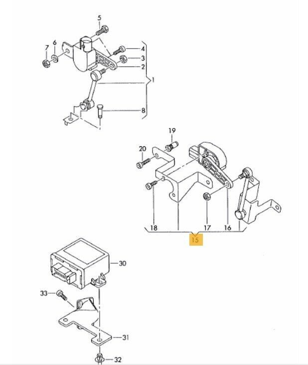 NEW GENUINE VW GOLF JETTA PASSAT REAR SELF HIGHT LEVELING SENSOR FWD 1K0941273G / 1K0941273N - Image 2