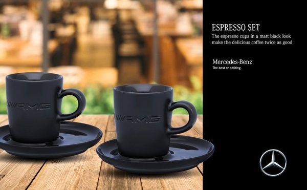 Genuine Mercedes AMG Porcelain Espresso Cup and saucer Set Black Matte by Kahla® - Image 4