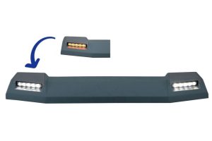 Front Roof Spoiler suitable for Mercedes G-Class W463 (1989-2017) with LED Dynamic Flowing Turn Light 6X6 Design