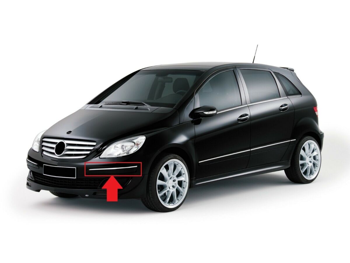 NEW GENUINE MERCEDES BENZ MB B CLASS W245 FRONT BUMPER LEFT MOLDING CHROME TRIM A1698851721 - Image 2