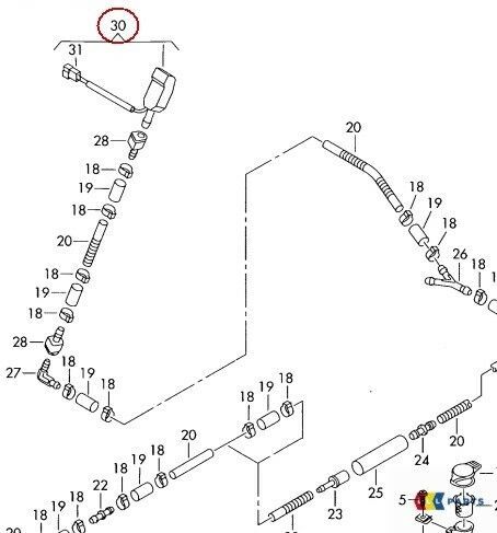 NEW GENUINE VW POLO TOUAREG TRANSPORTER HEATED WINDSHIELD WASHER SPRAY NOZZLE 6E0955986B - Image 2
