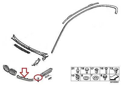 BMW NEW GENUINE 3 E46 COUPE CONVERTIBLE LOWER HEADLIGHT TRIM RIGHT 51138208680 - Image 3