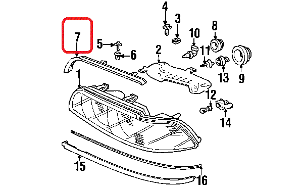 BMW NEW GENUINE 5 E39 2000/09 - 2004 FRONT UPPER HEADLIGHT GASKET SEAL LEFT N/S 63126908405 - Image 2