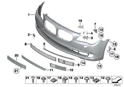 BMW 7 SERIES NEW GENUINE 08-12 F01 F02 FRONT BUMPER LOWER CENTRE GRILL 51117183870 - Image 2