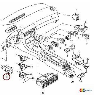 NEW GENUINE AUDI A4 B6 B7 00-07 HEADLIGHT SWITCH LIGHT CONTROL 8E09415315PR - Image 2